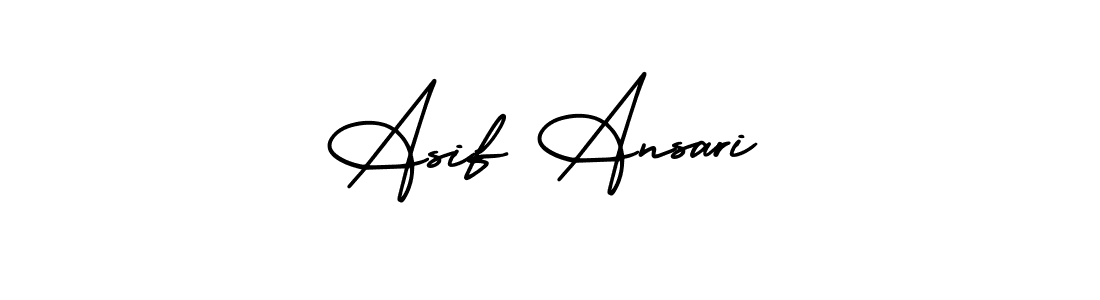 You should practise on your own different ways (AmerikaSignatureDemo-Regular) to write your name (Asif Ansari) in signature. don't let someone else do it for you. Asif Ansari signature style 3 images and pictures png