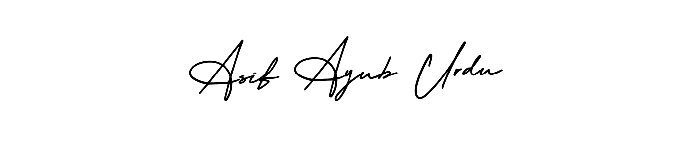 How to make Asif Ayub Urdu signature? AmerikaSignatureDemo-Regular is a professional autograph style. Create handwritten signature for Asif Ayub Urdu name. Asif Ayub Urdu signature style 3 images and pictures png