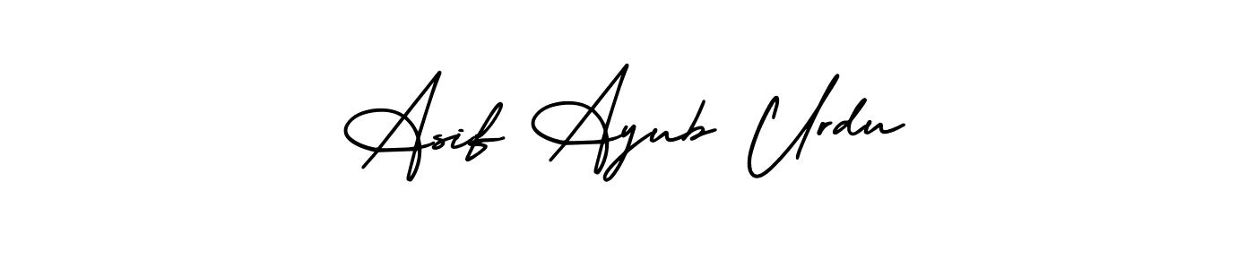 How to make Asif Ayub Urdu signature? AmerikaSignatureDemo-Regular is a professional autograph style. Create handwritten signature for Asif Ayub Urdu name. Asif Ayub Urdu signature style 3 images and pictures png