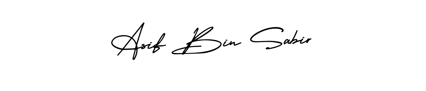 Design your own signature with our free online signature maker. With this signature software, you can create a handwritten (AmerikaSignatureDemo-Regular) signature for name Asif Bin Sabir. Asif Bin Sabir signature style 3 images and pictures png