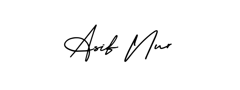 Asif Nur stylish signature style. Best Handwritten Sign (AmerikaSignatureDemo-Regular) for my name. Handwritten Signature Collection Ideas for my name Asif Nur. Asif Nur signature style 3 images and pictures png