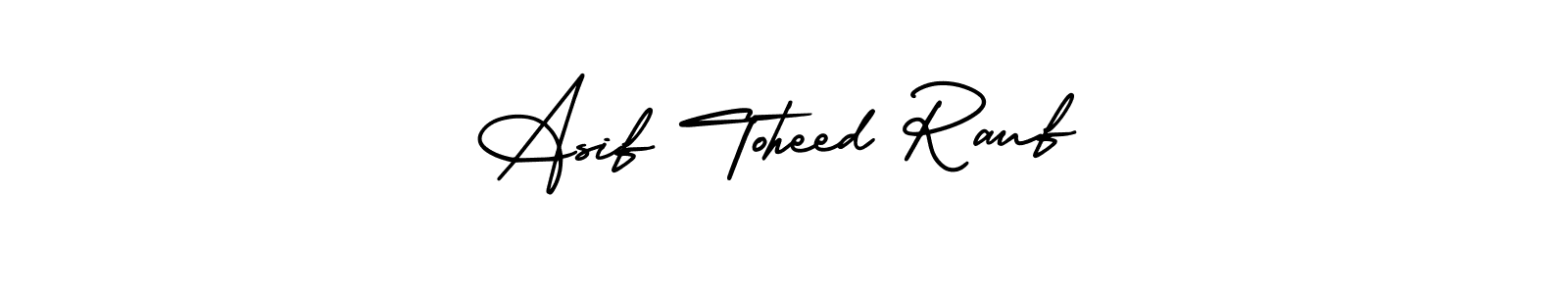 Design your own signature with our free online signature maker. With this signature software, you can create a handwritten (AmerikaSignatureDemo-Regular) signature for name Asif Toheed Rauf. Asif Toheed Rauf signature style 3 images and pictures png