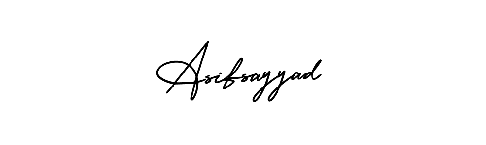 How to make Asifsayyad name signature. Use AmerikaSignatureDemo-Regular style for creating short signs online. This is the latest handwritten sign. Asifsayyad signature style 3 images and pictures png