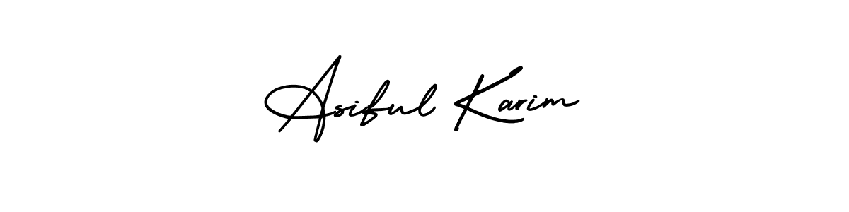 How to make Asiful Karim name signature. Use AmerikaSignatureDemo-Regular style for creating short signs online. This is the latest handwritten sign. Asiful Karim signature style 3 images and pictures png