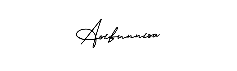 See photos of Asifunnisa official signature by Spectra . Check more albums & portfolios. Read reviews & check more about AmerikaSignatureDemo-Regular font. Asifunnisa signature style 3 images and pictures png