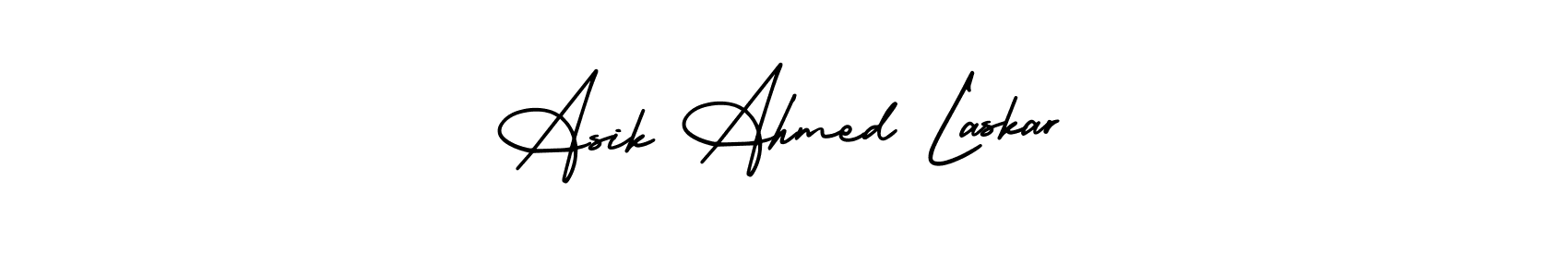 Asik Ahmed Laskar stylish signature style. Best Handwritten Sign (AmerikaSignatureDemo-Regular) for my name. Handwritten Signature Collection Ideas for my name Asik Ahmed Laskar. Asik Ahmed Laskar signature style 3 images and pictures png