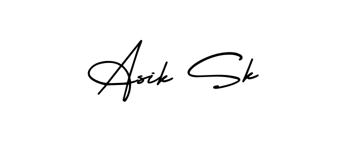 Design your own signature with our free online signature maker. With this signature software, you can create a handwritten (AmerikaSignatureDemo-Regular) signature for name Asik Sk. Asik Sk signature style 3 images and pictures png