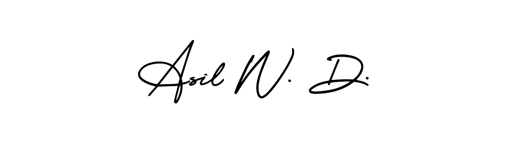 It looks lik you need a new signature style for name Asil W. D.. Design unique handwritten (AmerikaSignatureDemo-Regular) signature with our free signature maker in just a few clicks. Asil W. D. signature style 3 images and pictures png