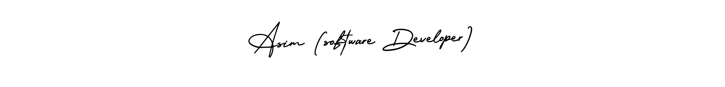 How to Draw Asim (software Developer) signature style? AmerikaSignatureDemo-Regular is a latest design signature styles for name Asim (software Developer). Asim (software Developer) signature style 3 images and pictures png