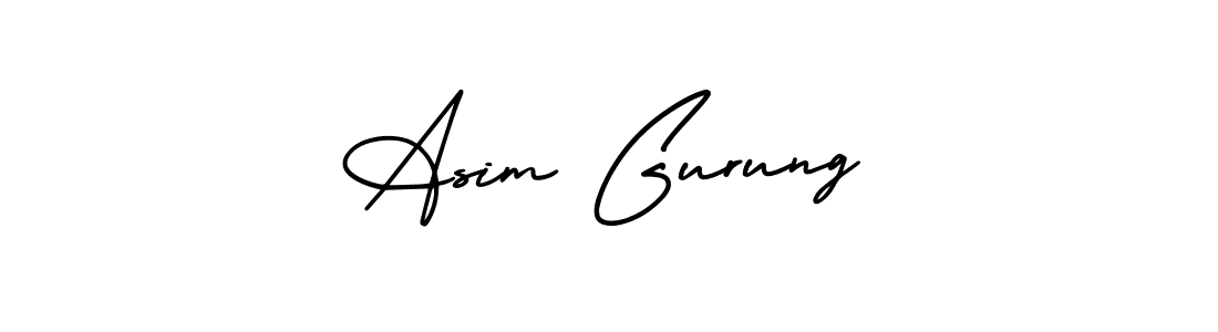 if you are searching for the best signature style for your name Asim Gurung. so please give up your signature search. here we have designed multiple signature styles  using AmerikaSignatureDemo-Regular. Asim Gurung signature style 3 images and pictures png