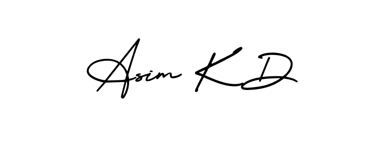 Similarly AmerikaSignatureDemo-Regular is the best handwritten signature design. Signature creator online .You can use it as an online autograph creator for name Asim K D. Asim K D signature style 3 images and pictures png