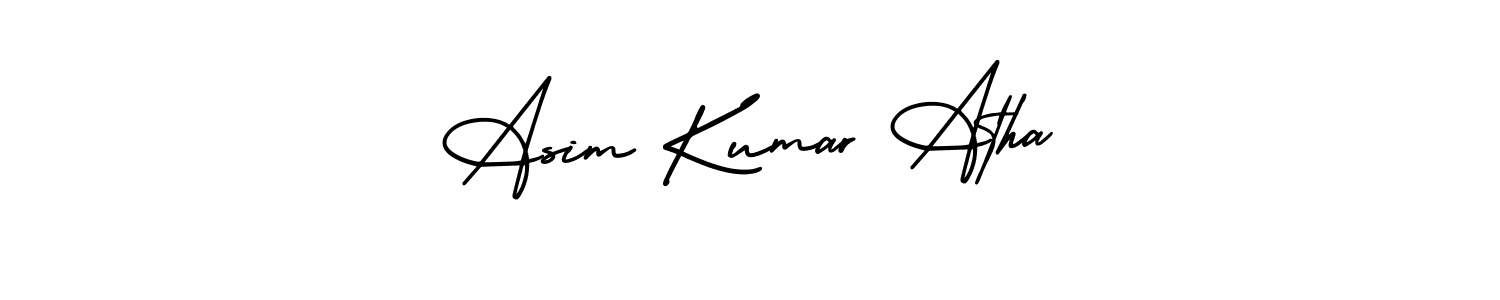 if you are searching for the best signature style for your name Asim Kumar Atha. so please give up your signature search. here we have designed multiple signature styles  using AmerikaSignatureDemo-Regular. Asim Kumar Atha signature style 3 images and pictures png