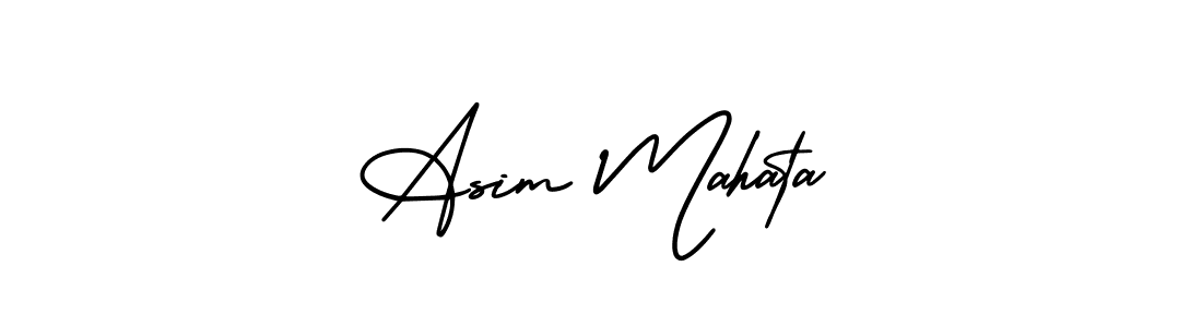 This is the best signature style for the Asim Mahata name. Also you like these signature font (AmerikaSignatureDemo-Regular). Mix name signature. Asim Mahata signature style 3 images and pictures png