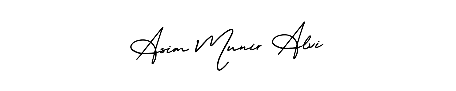 This is the best signature style for the Asim Munir Alvi name. Also you like these signature font (AmerikaSignatureDemo-Regular). Mix name signature. Asim Munir Alvi signature style 3 images and pictures png