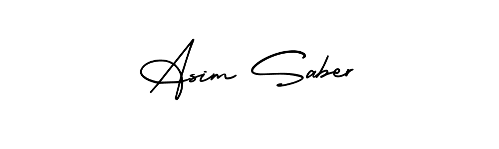 Asim Saber stylish signature style. Best Handwritten Sign (AmerikaSignatureDemo-Regular) for my name. Handwritten Signature Collection Ideas for my name Asim Saber. Asim Saber signature style 3 images and pictures png