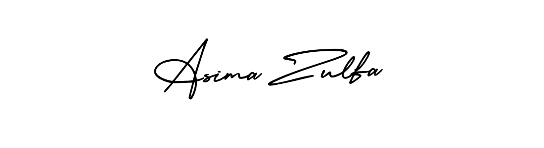 How to Draw Asima Zulfa signature style? AmerikaSignatureDemo-Regular is a latest design signature styles for name Asima Zulfa. Asima Zulfa signature style 3 images and pictures png