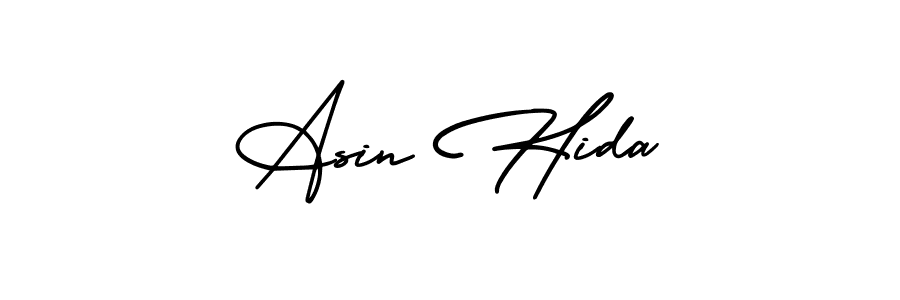This is the best signature style for the Asin Hida name. Also you like these signature font (AmerikaSignatureDemo-Regular). Mix name signature. Asin Hida signature style 3 images and pictures png