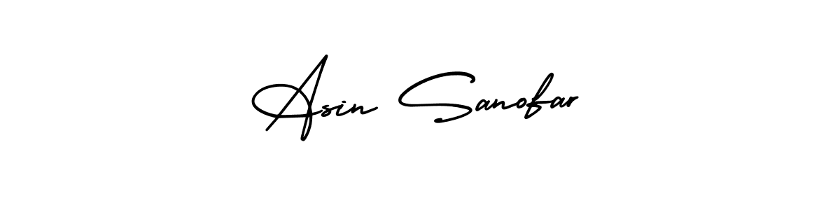 The best way (AmerikaSignatureDemo-Regular) to make a short signature is to pick only two or three words in your name. The name Asin Sanofar include a total of six letters. For converting this name. Asin Sanofar signature style 3 images and pictures png