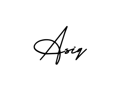 You should practise on your own different ways (AmerikaSignatureDemo-Regular) to write your name (Asiq) in signature. don't let someone else do it for you. Asiq signature style 3 images and pictures png
