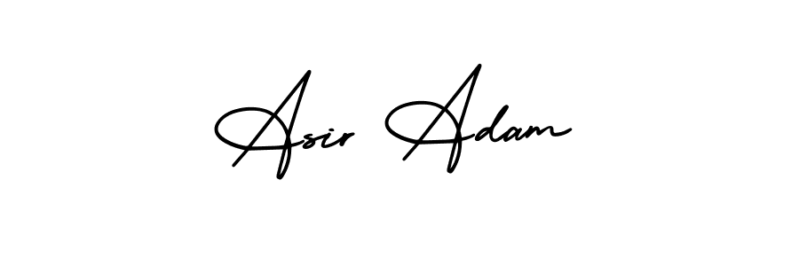 The best way (AmerikaSignatureDemo-Regular) to make a short signature is to pick only two or three words in your name. The name Asir Adam include a total of six letters. For converting this name. Asir Adam signature style 3 images and pictures png