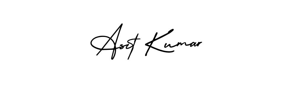 How to make Asit Kumar name signature. Use AmerikaSignatureDemo-Regular style for creating short signs online. This is the latest handwritten sign. Asit Kumar signature style 3 images and pictures png