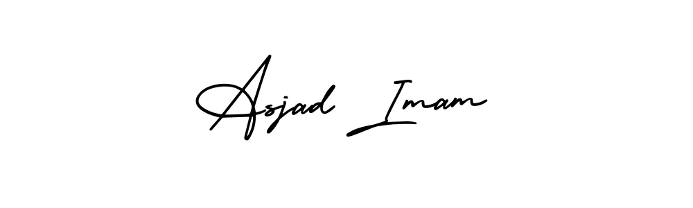 Also You can easily find your signature by using the search form. We will create Asjad Imam name handwritten signature images for you free of cost using AmerikaSignatureDemo-Regular sign style. Asjad Imam signature style 3 images and pictures png