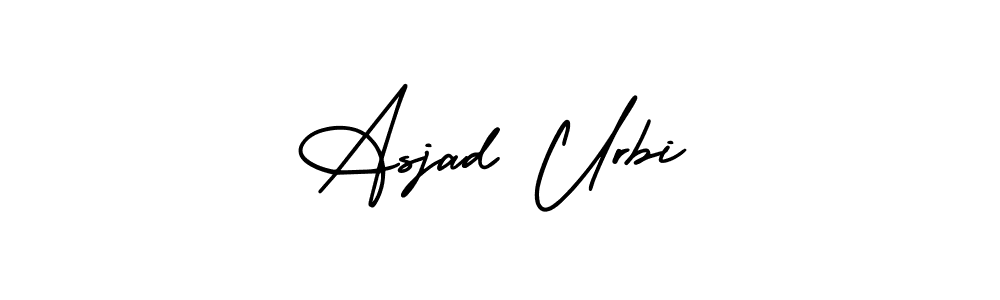 Asjad Urbi stylish signature style. Best Handwritten Sign (AmerikaSignatureDemo-Regular) for my name. Handwritten Signature Collection Ideas for my name Asjad Urbi. Asjad Urbi signature style 3 images and pictures png