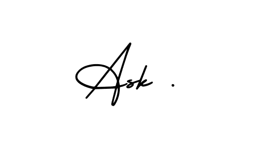 Make a beautiful signature design for name Ask .. With this signature (AmerikaSignatureDemo-Regular) style, you can create a handwritten signature for free. Ask . signature style 3 images and pictures png