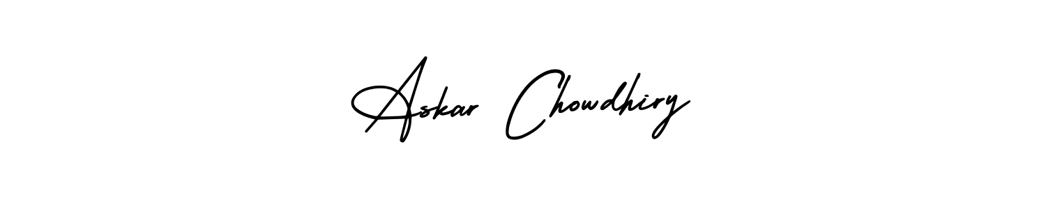 Make a beautiful signature design for name Askar Chowdhiry. With this signature (AmerikaSignatureDemo-Regular) style, you can create a handwritten signature for free. Askar Chowdhiry signature style 3 images and pictures png