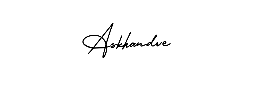 Design your own signature with our free online signature maker. With this signature software, you can create a handwritten (AmerikaSignatureDemo-Regular) signature for name Askhandve. Askhandve signature style 3 images and pictures png