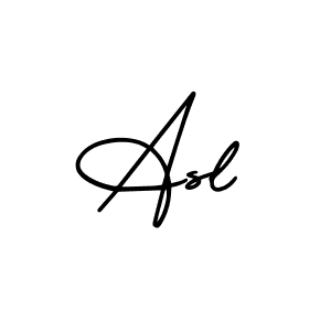 Use a signature maker to create a handwritten signature online. With this signature software, you can design (AmerikaSignatureDemo-Regular) your own signature for name Asl. Asl signature style 3 images and pictures png