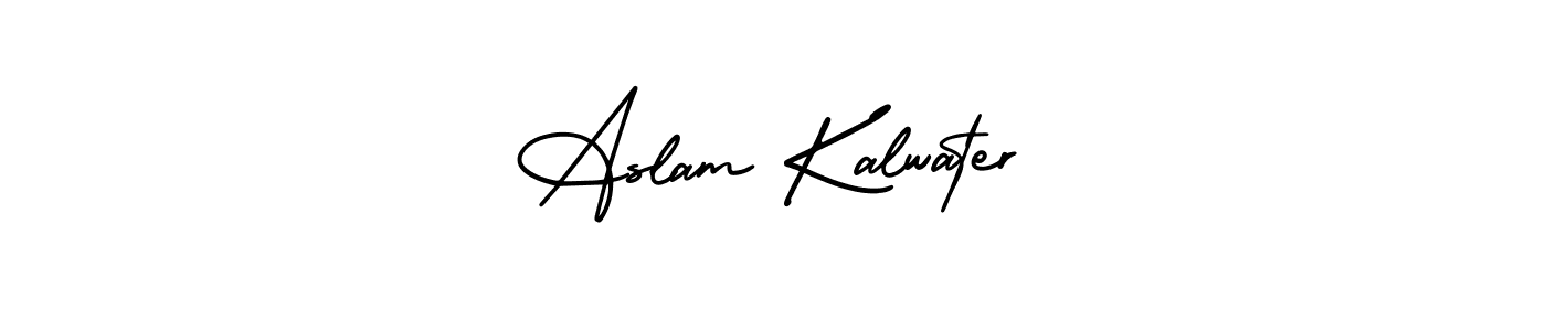 Check out images of Autograph of Aslam Kalwater name. Actor Aslam Kalwater Signature Style. AmerikaSignatureDemo-Regular is a professional sign style online. Aslam Kalwater signature style 3 images and pictures png