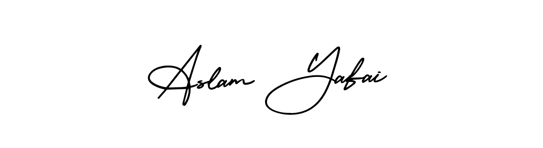 How to make Aslam Yafai signature? AmerikaSignatureDemo-Regular is a professional autograph style. Create handwritten signature for Aslam Yafai name. Aslam Yafai signature style 3 images and pictures png