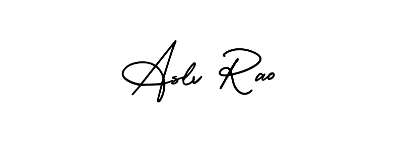 AmerikaSignatureDemo-Regular is a professional signature style that is perfect for those who want to add a touch of class to their signature. It is also a great choice for those who want to make their signature more unique. Get Aslv Rao name to fancy signature for free. Aslv Rao signature style 3 images and pictures png