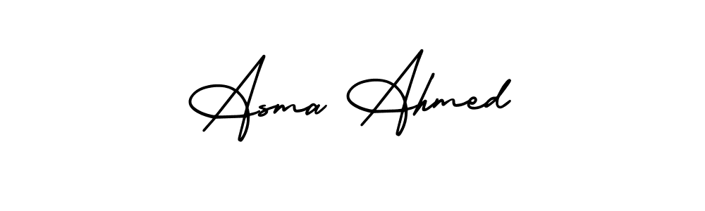 Best and Professional Signature Style for Asma Ahmed. AmerikaSignatureDemo-Regular Best Signature Style Collection. Asma Ahmed signature style 3 images and pictures png