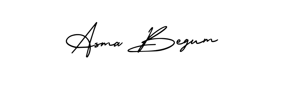 This is the best signature style for the Asma Begum name. Also you like these signature font (AmerikaSignatureDemo-Regular). Mix name signature. Asma Begum signature style 3 images and pictures png