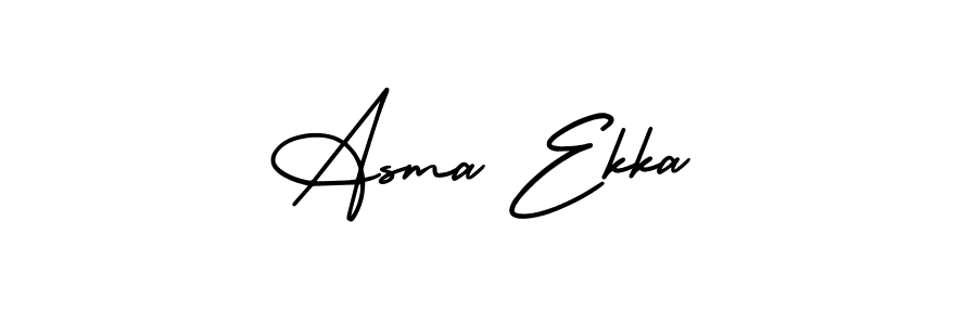 It looks lik you need a new signature style for name Asma Ekka. Design unique handwritten (AmerikaSignatureDemo-Regular) signature with our free signature maker in just a few clicks. Asma Ekka signature style 3 images and pictures png