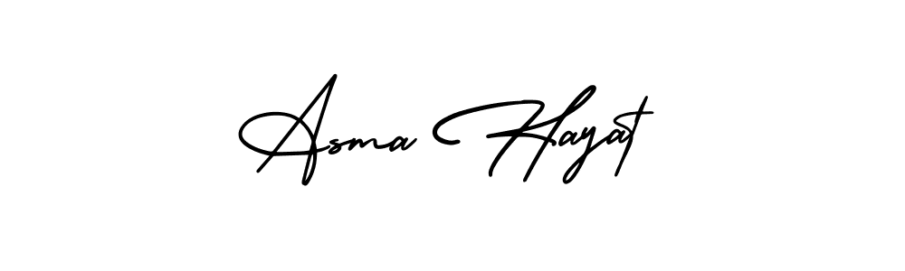 It looks lik you need a new signature style for name Asma Hayat. Design unique handwritten (AmerikaSignatureDemo-Regular) signature with our free signature maker in just a few clicks. Asma Hayat signature style 3 images and pictures png