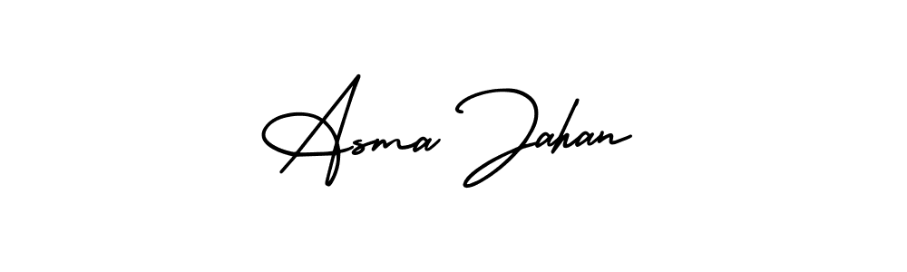 This is the best signature style for the Asma Jahan name. Also you like these signature font (AmerikaSignatureDemo-Regular). Mix name signature. Asma Jahan signature style 3 images and pictures png
