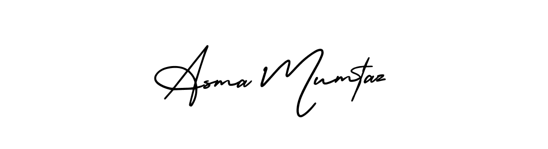 Asma Mumtaz stylish signature style. Best Handwritten Sign (AmerikaSignatureDemo-Regular) for my name. Handwritten Signature Collection Ideas for my name Asma Mumtaz. Asma Mumtaz signature style 3 images and pictures png