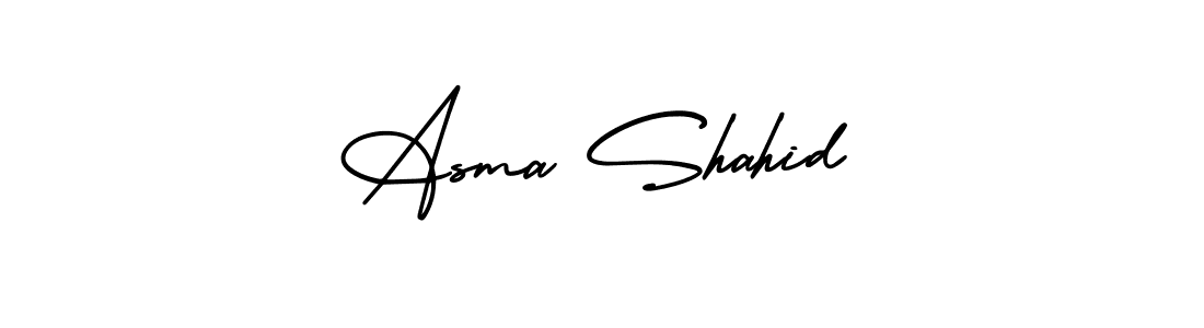 Create a beautiful signature design for name Asma Shahid. With this signature (AmerikaSignatureDemo-Regular) fonts, you can make a handwritten signature for free. Asma Shahid signature style 3 images and pictures png