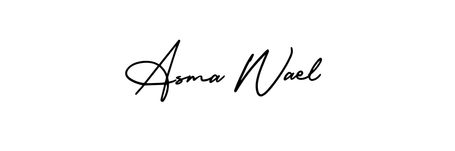 Design your own signature with our free online signature maker. With this signature software, you can create a handwritten (AmerikaSignatureDemo-Regular) signature for name Asma Wael. Asma Wael signature style 3 images and pictures png