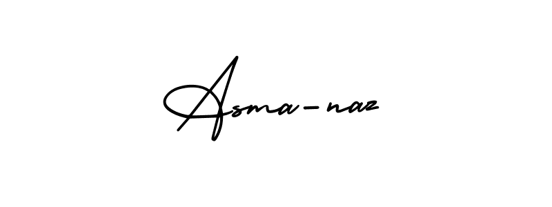 if you are searching for the best signature style for your name Asma-naz. so please give up your signature search. here we have designed multiple signature styles  using AmerikaSignatureDemo-Regular. Asma-naz signature style 3 images and pictures png