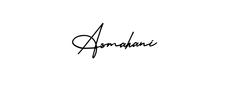 Asmahani stylish signature style. Best Handwritten Sign (AmerikaSignatureDemo-Regular) for my name. Handwritten Signature Collection Ideas for my name Asmahani. Asmahani signature style 3 images and pictures png