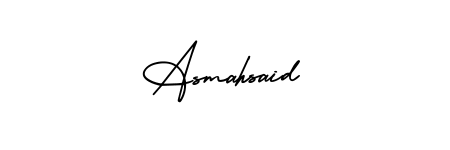 Design your own signature with our free online signature maker. With this signature software, you can create a handwritten (AmerikaSignatureDemo-Regular) signature for name Asmahsaid. Asmahsaid signature style 3 images and pictures png