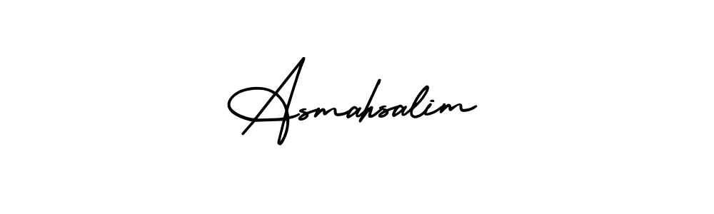 Also we have Asmahsalim name is the best signature style. Create professional handwritten signature collection using AmerikaSignatureDemo-Regular autograph style. Asmahsalim signature style 3 images and pictures png