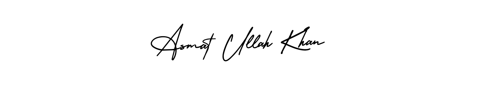 Use a signature maker to create a handwritten signature online. With this signature software, you can design (AmerikaSignatureDemo-Regular) your own signature for name Asmat Ullah Khan. Asmat Ullah Khan signature style 3 images and pictures png