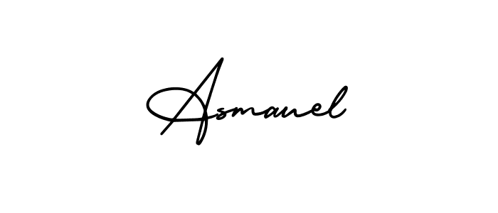 Use a signature maker to create a handwritten signature online. With this signature software, you can design (AmerikaSignatureDemo-Regular) your own signature for name Asmauel. Asmauel signature style 3 images and pictures png