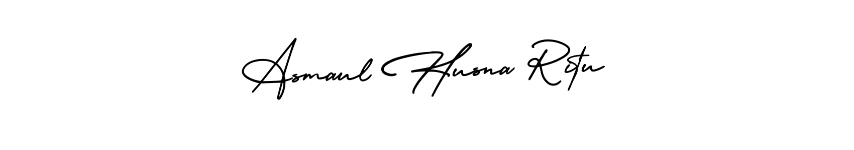 Design your own signature with our free online signature maker. With this signature software, you can create a handwritten (AmerikaSignatureDemo-Regular) signature for name Asmaul Husna Ritu. Asmaul Husna Ritu signature style 3 images and pictures png