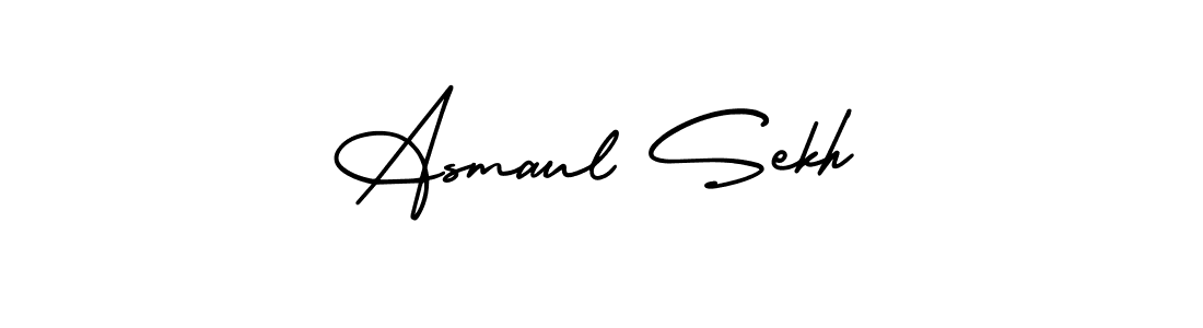 Design your own signature with our free online signature maker. With this signature software, you can create a handwritten (AmerikaSignatureDemo-Regular) signature for name Asmaul Sekh. Asmaul Sekh signature style 3 images and pictures png